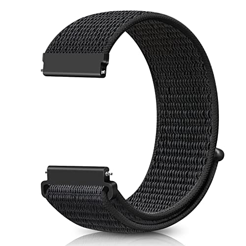 20mm Nylon Quick Release Band Compatible with Samsung Galaxy Watch 7 6 5 4 40mm 44mm/Garmin Vívoactive 6/5/3/3 Music/Forerunner 570 42mm/55/158/165/245/645/Amazift Active 2/Active/T-Rex 3 Pro 44mm