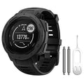 NotoCity for Garmin Instinct Band, Soft Silicone Replacement Watch Strap Compatible with Garmin Instinct 2/ Solar/Tactical(Black)