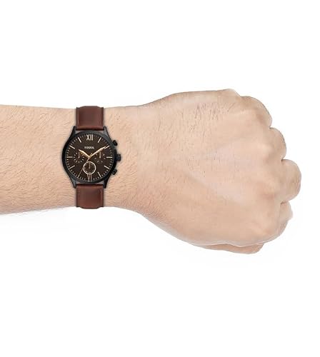 Fenmore Midsize Multifunction Brown Leather Watch