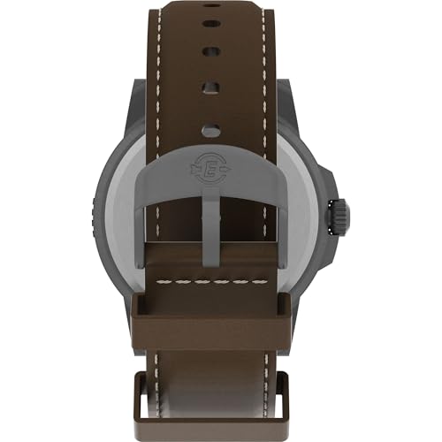 Timex Men's T49990 Expedition Rugged Metal Brown/Natural Leather Strap Watch