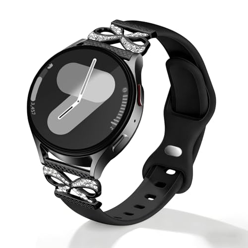 Zspoly Thin Slim Silicone Band Compatible with Galaxy Watch 7/6/5/4 FE Band 40mm 44mm/Active 2/Active/Watch3 41mm/5 Pro, 20mm Skinny Sport Narrow Strap for Galaxy Watch 4/6 Classic/Watch42mm Women