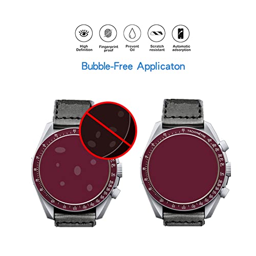 MIHENCE Compatible for Swatch MoonSwatch Screen Protector, HD Full Coverage Invisible TPU Screen Protector Compatible for Swatch Speedmaster Moonswatch (3PCS)