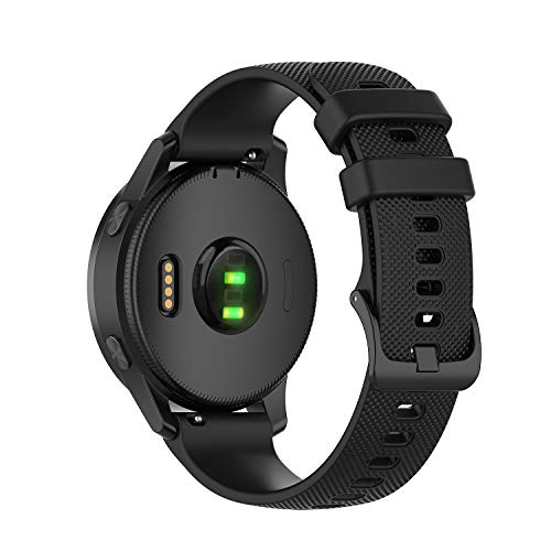 Anrir for Garmin Vivoactive 4 45mm Watch Band/Venu 2 Bands,22mm Silicone Bands for Galaxy Watch 3 45mm /Galaxy Watch 46mm/Gear S3 Frontier/Classic Band, Fossil Men's Gen 6/5E 44mm Bands-Black