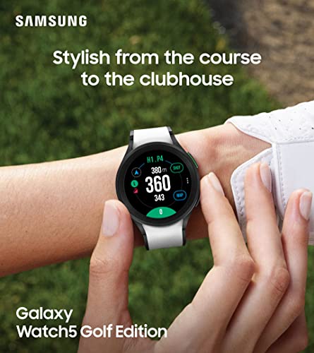SAMSUNG Galaxy Watch 5 Golf Edition, 40mm Bluetooth Smartwatch w/ Body, Health, Fitness and Sleep Tracker, Improved Battery, Enhanced GPS Tracking, US Version, Gray Bezel w/Two-Tone Band