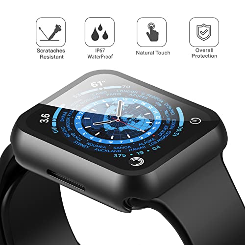 Misxi 2-Pack Waterproof Case for 45mm Apple Watch Series 9/8/7