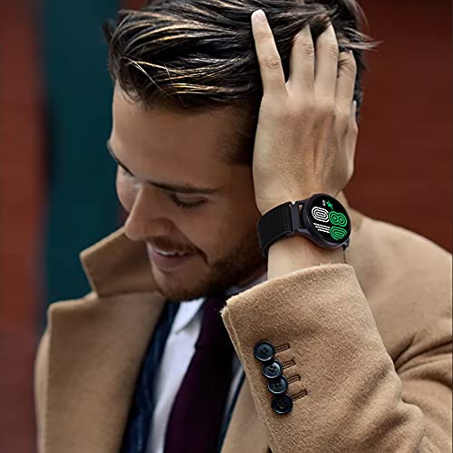 20mm Nylon Quick Release Band Compatible with Samsung Galaxy Watch 7 6 5 4 40mm 44mm/Garmin Vívoactive 6/5/3/3 Music/Forerunner 570 42mm/55/158/165/245/645/Amazift Active 2/Active/T-Rex 3 Pro 44mm