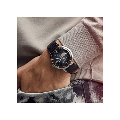 Bulova Men's Vintage Aerojet 4-Hand Automatic Watch, Open Aperture, Hack Feature, 24 Hour Time, Calendar Date, Double Curved Mineral Crystal, Luminous Hands, 41mm