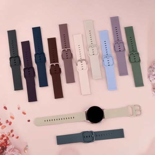 Tobfit 22mm Watch Bands Quick Release Watch Straps with Color Matched Metal Buckle, Soft Silicone Breathable Replacement Sport Watch Wristbands for Women Men