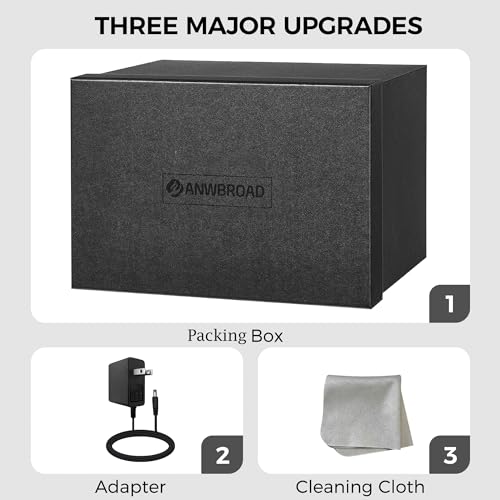 ANWBROAD Watch Winders for Automatic Watches, Automatic Watch Winder with 4 Watches Rotator and 6 Extra Storages, 4 Watch Winder with Japanese Quiet Motor, Carbon Fiber Watch Winders,UJWW012C