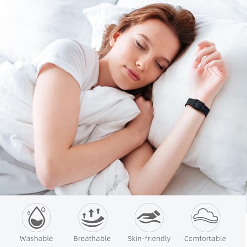 Maledan No Gap Bands Compatible with Samsung Galaxy Watch 4 5 6 7 FE Band 40mm 44mm Women Men, 20mm Soft Silicone Wrist Bands Replacement Bracelet for Galaxy Watch 5 Pro/6 Classic/4 Classic, Black