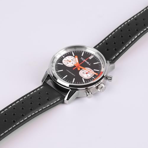 Men's Mechanical Chronograph 40 mm Seagull ST1901 Movement Pilot Watches Manual Winding Men Watch Sapphire Luminous Men's Mechanical Wristwatch (Black)