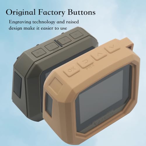 Silicone Protective Case for Xero C1 Pro Chronograph – Full Coverage with 2pcs Tempered Glass Screen Protectors, Silicone Hand Strap, Shockproof, Anti-Scratch, Non-Slip, Brown (Case Only)