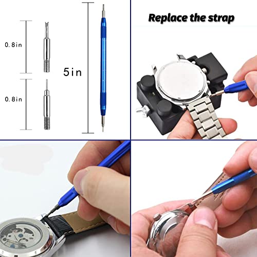 Zhjdongtuo 196PCS Watch Repair Kit, Watch Battery Replacement Tool Kit, Watch Link Removal Tool Kit,Watch Tool Kit with Carrying Case and Instruction Manual