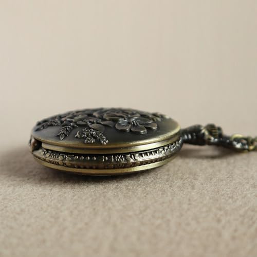Fogitbok Vintage Pocket Watch with Chain for Men Necklace Watches for Women
