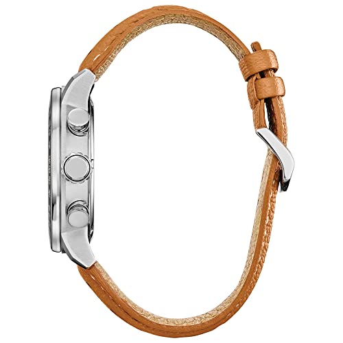 Citizen Eco-Drive Star Wars Men's Watch, Stainless Steel with Orange Leather Strap, Rebel Pilot, Silver-Tone, 44mm (Model: CA4478-56L)