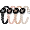 Wepro 20mm Thin Braided Silicone Bands for Samsung Watch Bands Women for Galaxy Watch 7 Band 6 5 4 FE 40mm 44mm 6 4 Classic 43mm 47mm 42mm 46mm Watch 5 Pro 45mm 3 41mm Active 2 Slim Lace Heart Strap
