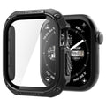Spigen for Apple Watch Series 11 Case, Built-in Touch Sensitive Tempered Glass Screen Protector Durable Full Coverage Cover Tough Armor Compatible with Series 11/10 46mm - Black