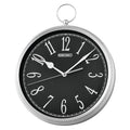 SEIKO QXA850ALH Traditional Pocket Watch Style Non Ticking Wall Clock, Black, 12 Inch