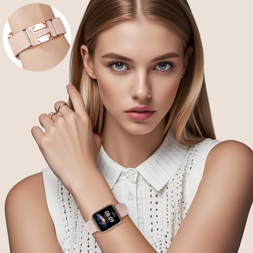 JSGJMY Leather Magnetic Band Compatible with Apple Watch Bands 38mm 40mm 41mm 42mm 44mm 45mm 46mm 49mm for Women Men，Top Grain Leather Designer Replacement Strap for iWatch Ultra SE Series11/10/9/8/7/6/5/4/3/2/1