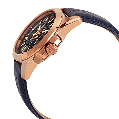 Bulova Men's Classic Sutton 3-Hand 21-Jewel Automatic Watch, 42 Hour Power Reserve, Skeleton Dial, Luminous Hands, 100M Water Resistant, 43mm