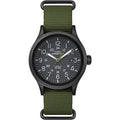 Timex Men's Expedition Scout 40mm Watch – Black Case Black Dial with Green Fabric Strap