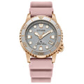 Citizen Ladies Eco-Drive Promaster Sea Dive 4 Watch, Pink Polyurethane Strap, Silver-Tone Dial, 3 Hand, Date (Model: EO2023-00A)