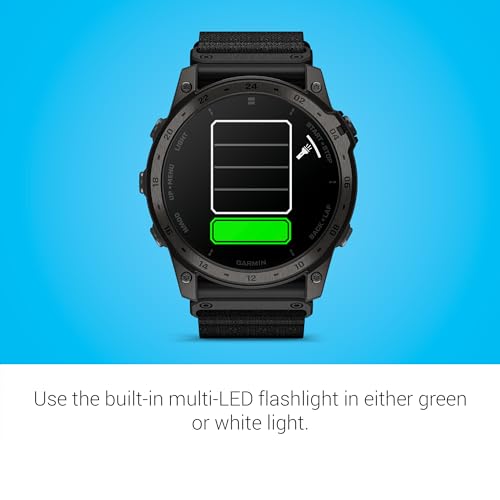 Garmin Tactix 7 AMOLED Edition, Specialized Military & Tactical GPS Smartwatch, Adaptive AMOLED Display, Built-in Flashlight, Preloaded TopoActive Mapping (Renewed)