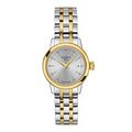 Tissot Womens Classic Dream Lady 316L Stainless Steel Case with Yellow Gold PVD Coating Quartz Watch, Yellow/Grey Dial (T1292102203100)