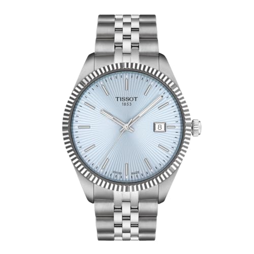Tissot Ballade 40mm, Swiss Quartz Watch for Men, Stainless Steel Case, Blue Dial, T1564101135100