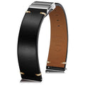 Getalia leather Watch Band Foldover Clasp Vegetable-Tanned Genuine Leather,18mm 19mm 20mm 21mm 22mm Quick Release Replacement Watch Straps for Men and Women (Black: Width-20mm)