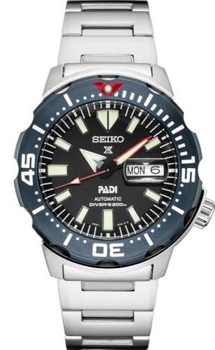 SEIKO SRPE27 Automatic Dive Watch for Men - Prospex PADI Special Edition - LumiBrite Hands, Elapsed Timing Bezel - Water Resistant 200M