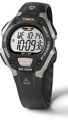 Timex Men's Ironman Triathlon Classic 30 38mm Watch – Gray Case with Black Resin Strap