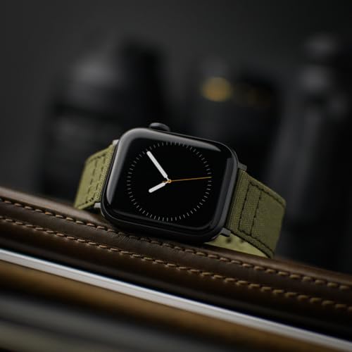Archer Watch Straps - Canvas Straps for Apple Watch (Faded Olive, Gray, 40/41/42mm)