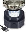 CoolFire (The Original) - USB-C UV Free Solar Watch Fast Charger for All Eco Solar Watches. Safe 24/7 Charging (No 8H Timer Needed). Reloj Hombre Portable Charger. BK