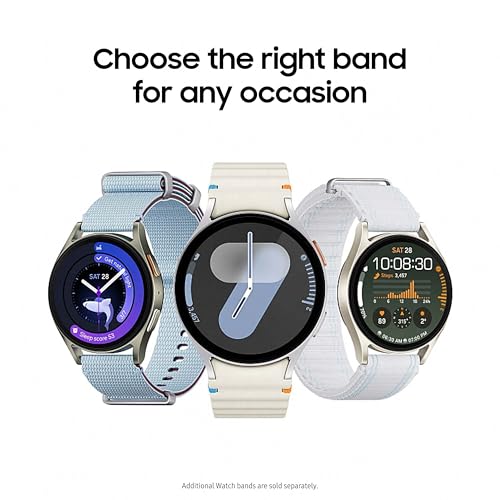 Samsung Galaxy Watch 7 44mm LTE AI Smartwatch w/Energy Score, Wellness Tips, Heart Rate Tracking, Sleep Monitor, Fitness Tracker, 2024, Silver [US Version, 1Yr Manufacturer Warranty]