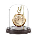 JUXYES Clear Watch Glass Display Dome Cloche With Hook, Dome Cloche with Hook with Wooden Base, Transparent Dome Cloche Bell Terrarium Jar Glass Cloche Bell Jar Display for Watch Ornaments