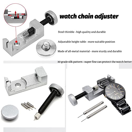 Zhjdongtuo 196PCS Watch Repair Kit, Watch Battery Replacement Tool Kit, Watch Link Removal Tool Kit,Watch Tool Kit with Carrying Case and Instruction Manual