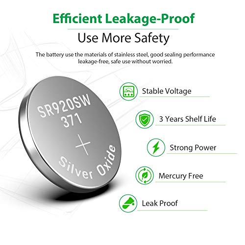 LiCB 20 Pack SR920SW 371 370 AG6 Battery 1.5V Button Cell Watch Batteries