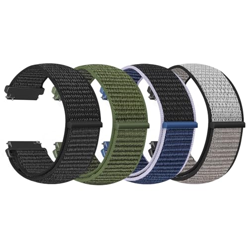 WNIPH 4 Pack Nylon Watch Bands Compatible with Garmin Venu 4 45mm/Venu 3 45mm/2/Vivoactive 4, Garmin Forerunner 255/255 Music/265/955, 22mm Sport Repalcement Strap for Amazfit GTR 4/3/2/Bip 6/Bip 5