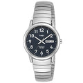 Timex Men's Easy Reader 35mm Day-Date Watch – Silver-Tone Case Blue Dial with Silver-Tone Expansion Band