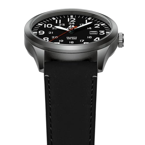 LN LENQIN Mens Watches Unisex Military Sport Nylon Strap Stylish Luminous Fashion Analog Quartz Watch for Men Waterproof Army Tactical Casual Wristwatch