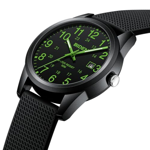 LN LENQIN Mens Watches Analog Quartz Sports Unisex Watch 30M Waterproof Nurse Watches for Men Women Nurse Medical Professionals-Military Time with Second Hand Glowing Easy to Read Dial Wrist Watch…