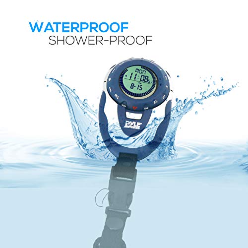 Multifunction Sports Training Handheld Watch - Smart Classic Running Digital Fitness Gear Tracker w/Heart Rate Monitor, Timer, Alarm, Chronograph Mode - Men and Women - Pyle PSHTM24.5 (Blue)