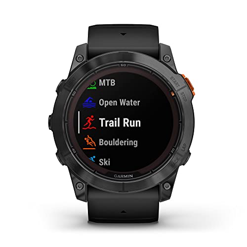Garmin fēnix 7X Pro Solar, Multisport GPS Smartwatch, Built-in Flashlight, Solar Charging Capability, Black