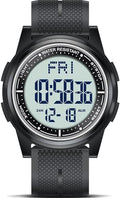 Beeasy Digital Watch for Men Women, 50M Waterproof, Ultra-Thin & Lightweight, 44mm Silicone Sports Watch with Alarm, Stopwatch, Countdown, Ideal for Gym, Running, School, Daily Wear