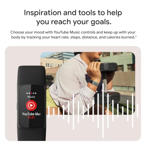 Fitbit Charge 6 Fitness Tracker with Google Apps - Heart Rate on Exercise Equipment - 3-Month Google Health Premium Membership Included - Health Tools - Gold/Coral - Small&Large Bands Included