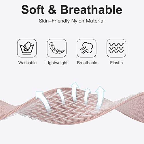 Ouwegaga Elastic Band Compatible with Fitbit Versa 4 Bands/Sense 2/Sense/Versa 3 Bands for Women Men, Adjustable Stretchy Nylon Solo Loop Sport Strap Compatible with Fitbit Smartwatch, 6 Packs