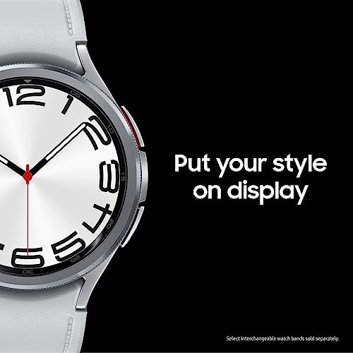 SAMSUNG Galaxy Watch 6 Classic 47mm LTE Smartwatch, Rotating Bezel, Fitness Tracker, Personalized HR Zones, Advanced Sleep Coaching, Heart Monitor, BIA Sensor for Health Insights, US, Silver (Renewed)