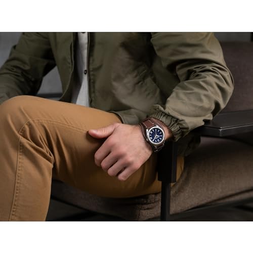 Bulova Marc Anthony Sport Strap Quartz Watch, Stainless Steel, Sapphire Crystal, Blue and Brown