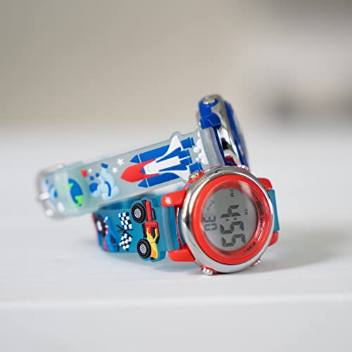 Preschool Collection Monster Truck 3D Digital Light Up Watch for Boys, Kids, Children, Kids - Waterproof - School Watch